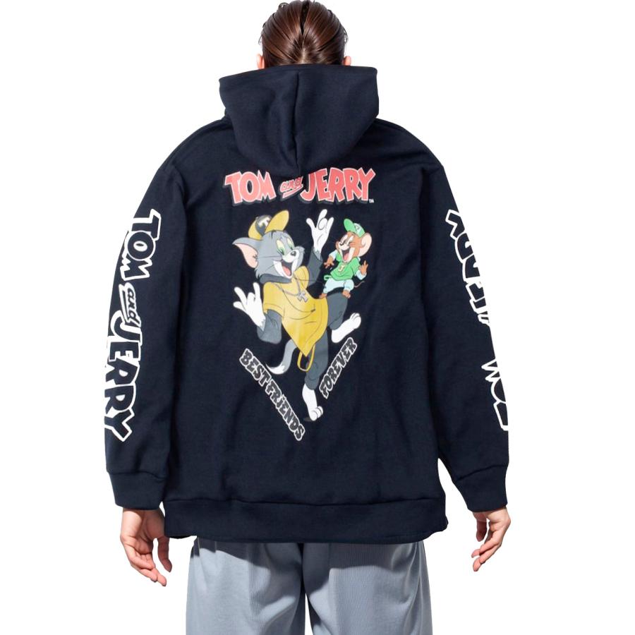ジップパーカー トムとジェリー 大きいサイズ メンズ スウェットパーカ