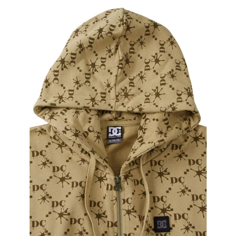 パーカー DCSHOES 大きいサイズ メンズ 総柄 ジップパーカ お洒落 デザイン ロゴプリント C070114-05 DC SHOES（ディーシーシューズ） パーカー 大きいサイズ メンズ 総柄