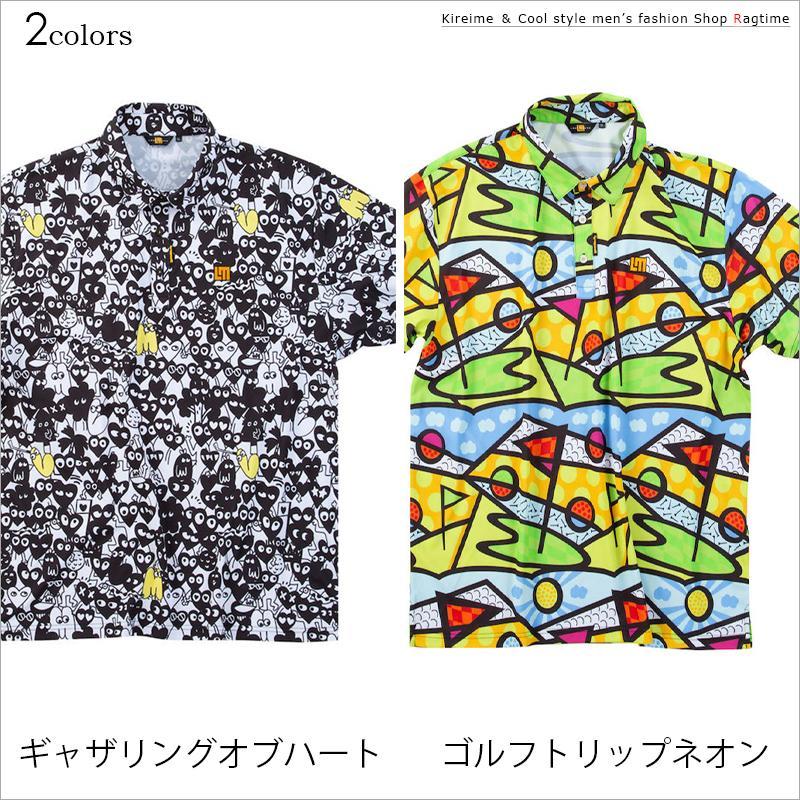 LOUDMOUTH ゴルフウェア 半袖 総柄 大きいサイズ メンズ ラウド