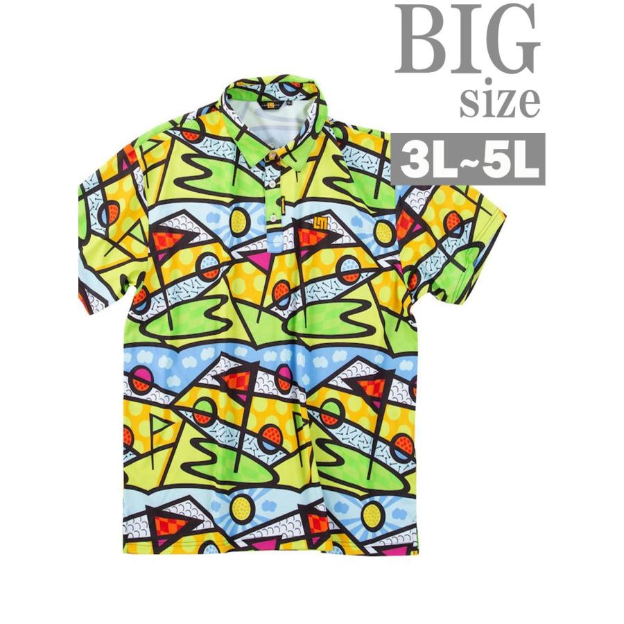 LOUDMOUTH ゴルフウェア 半袖 総柄 大きいサイズ メンズ ラウド