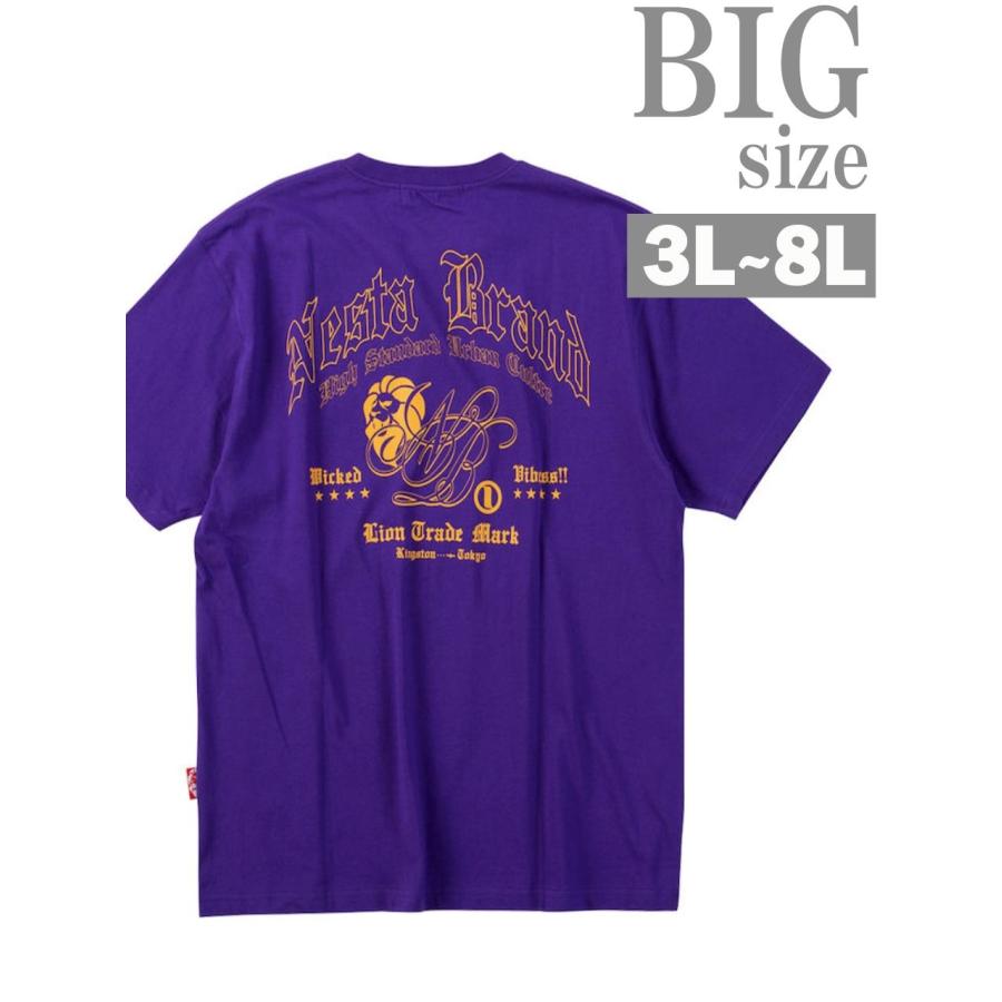 プリントTシャツ NESTA BRAND ネスタブランド 大きいサイズ メンズ 半袖 クルーネック C070317-09 NESTA BRAND（ネスタブランド） プリントTシャツ 大きいサイズ メンズ