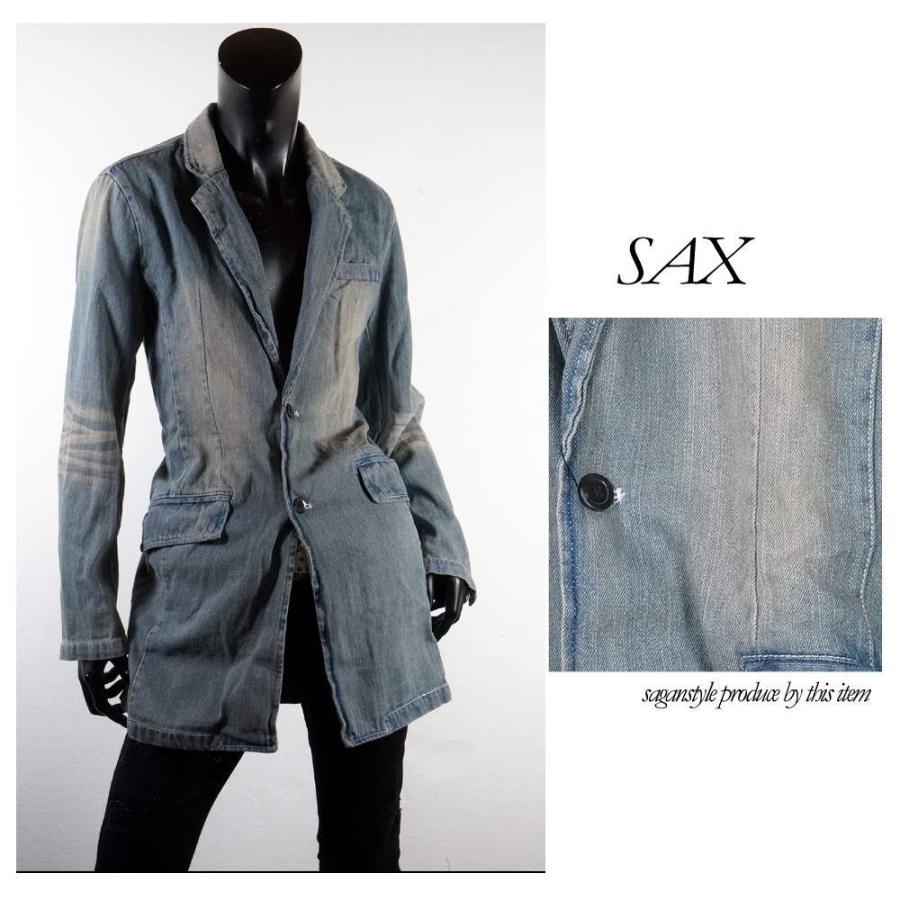 ブラスト加工 Usedデニム チェスターコート メンズ ロングコート I 17 Saganstyle Yahoo 店 通販 Yahoo ショッピング