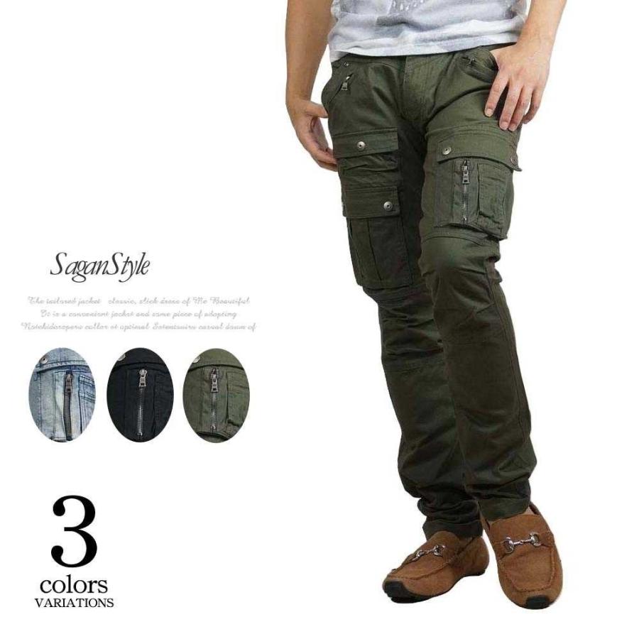 送料無料 カーゴパンツ メンズ バイカ カーゴパンツ 光沢 ポケット ジッパー バイカー カーゴパンツ ロック パンク ファッション メンズ スキニー I 06 Saganstyle Yahoo 店 通販 Yahoo ショッピング