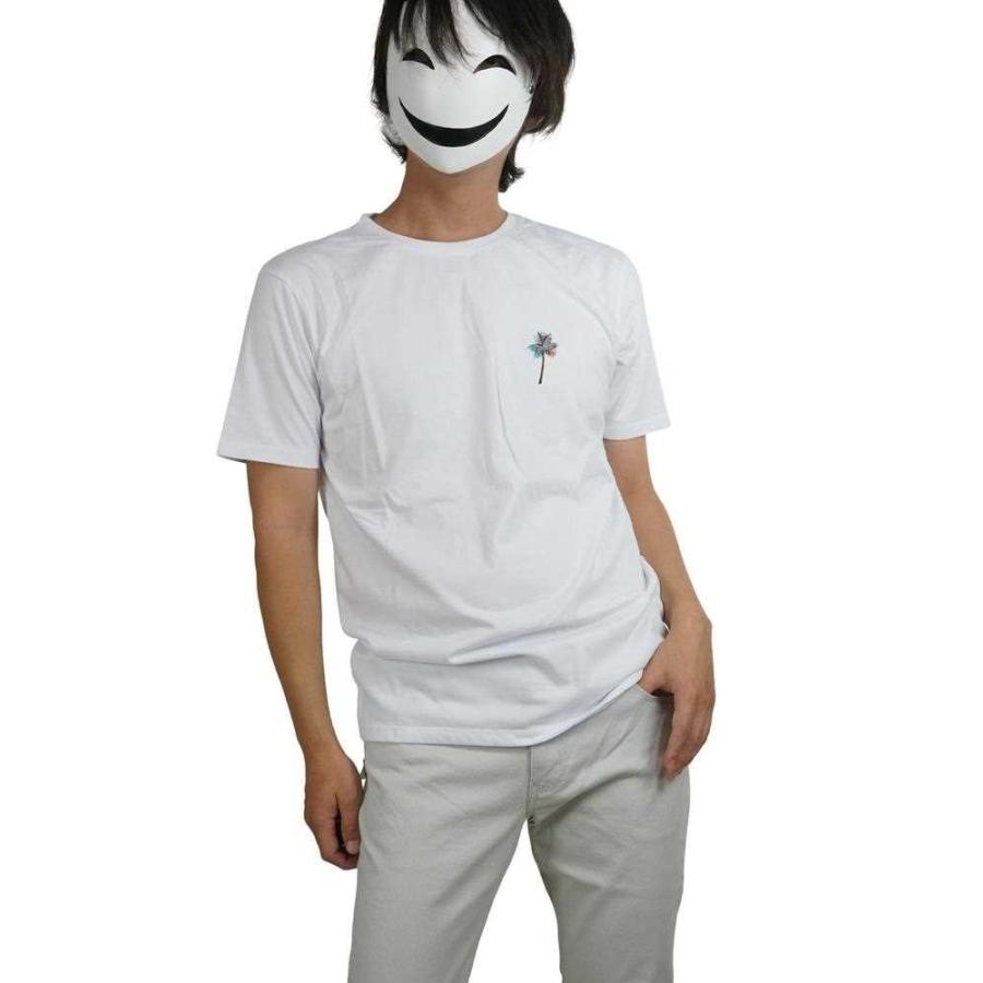 送料無料】Tシャツ 半袖T 半袖Tシャツ メンズ ヤシの木 刺繍 半袖