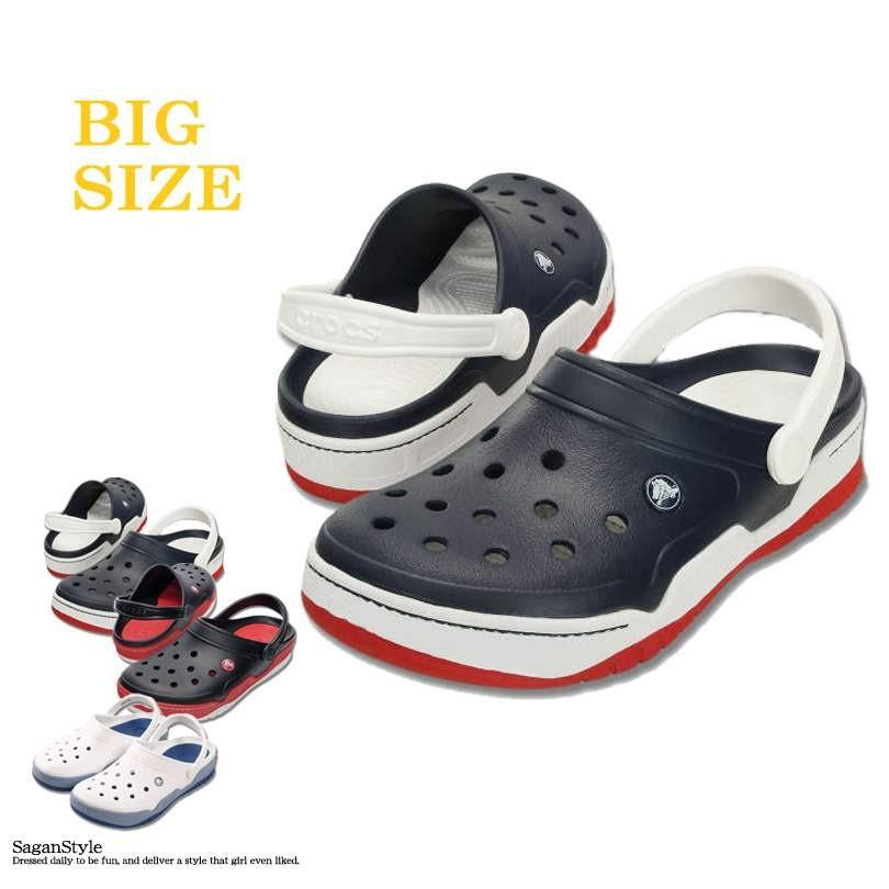 crocs サンダル フロントコート クロッグ メンズ 大きいサイズ