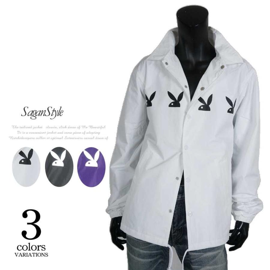 メンズ ユニセックス PLAYBOY プレイボーイ コーチジャケット シャツ