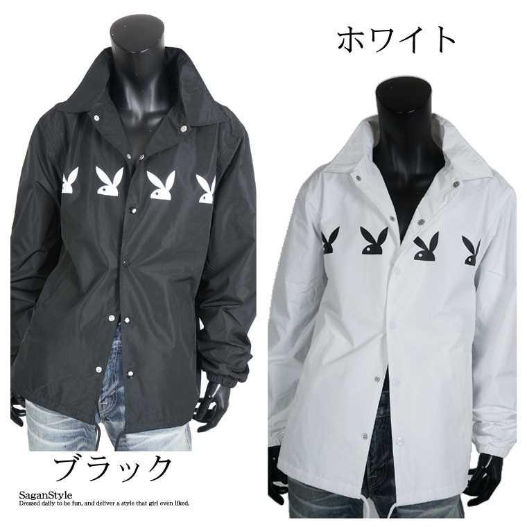 メンズ ユニセックス PLAYBOY プレイボーイ コーチジャケット シャツ