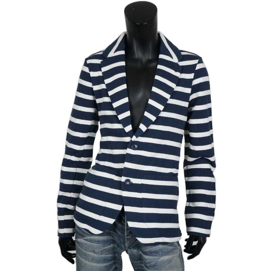 送料無料 メンズ ボーダー裏毛テーラードジャケット カットソージャケット アウター 羽織り 春物 春 夏 カジュアル サーフ Q0213 01 Saganstyle Yahoo 店 通販 Yahoo ショッピング