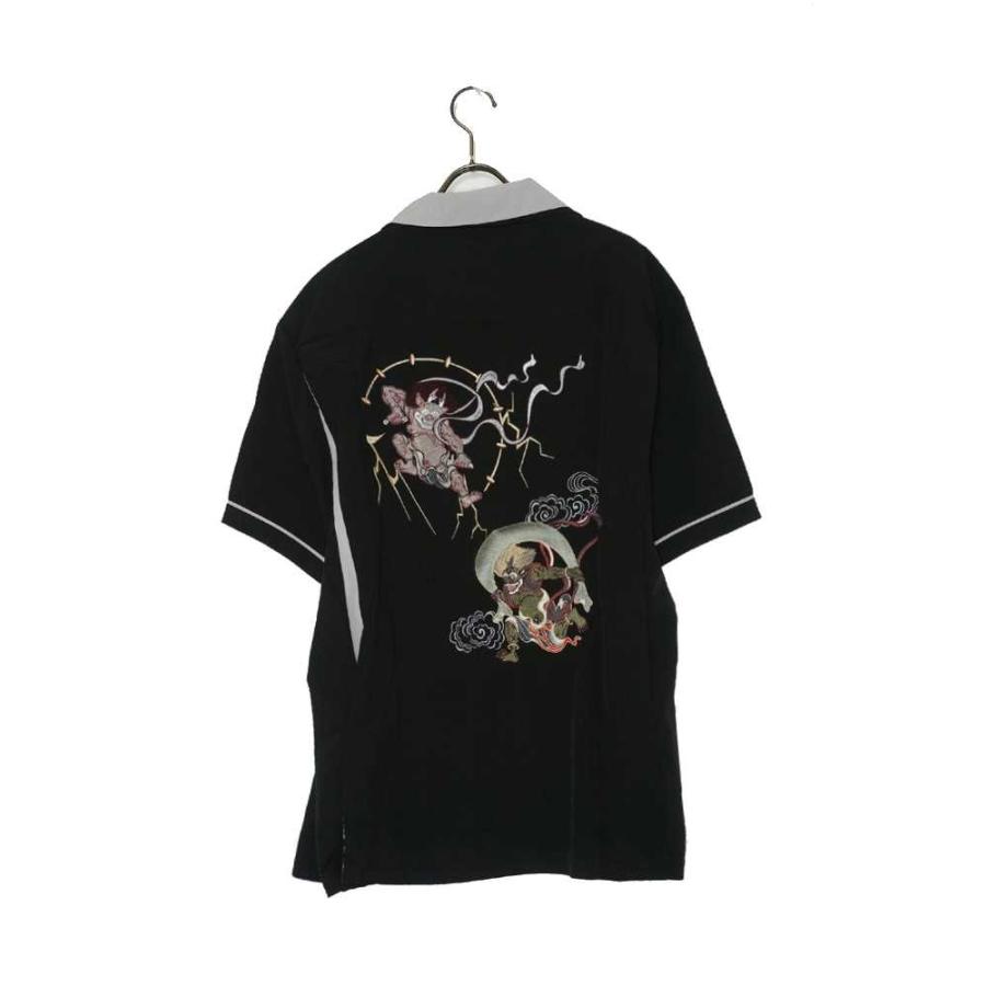 送料無料】メンズ 男性 和柄刺繍入りボーリングシャツ