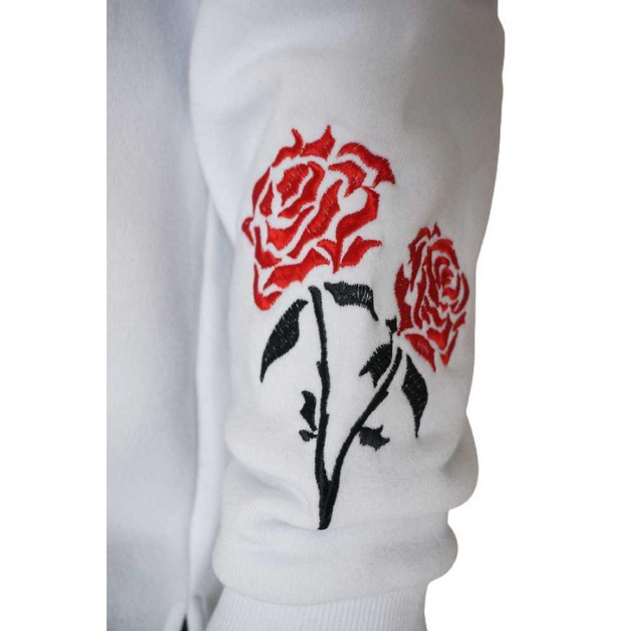 送料無料】メンズ 男性 服 トップス 袖薔薇刺繍トレーナー スウェット