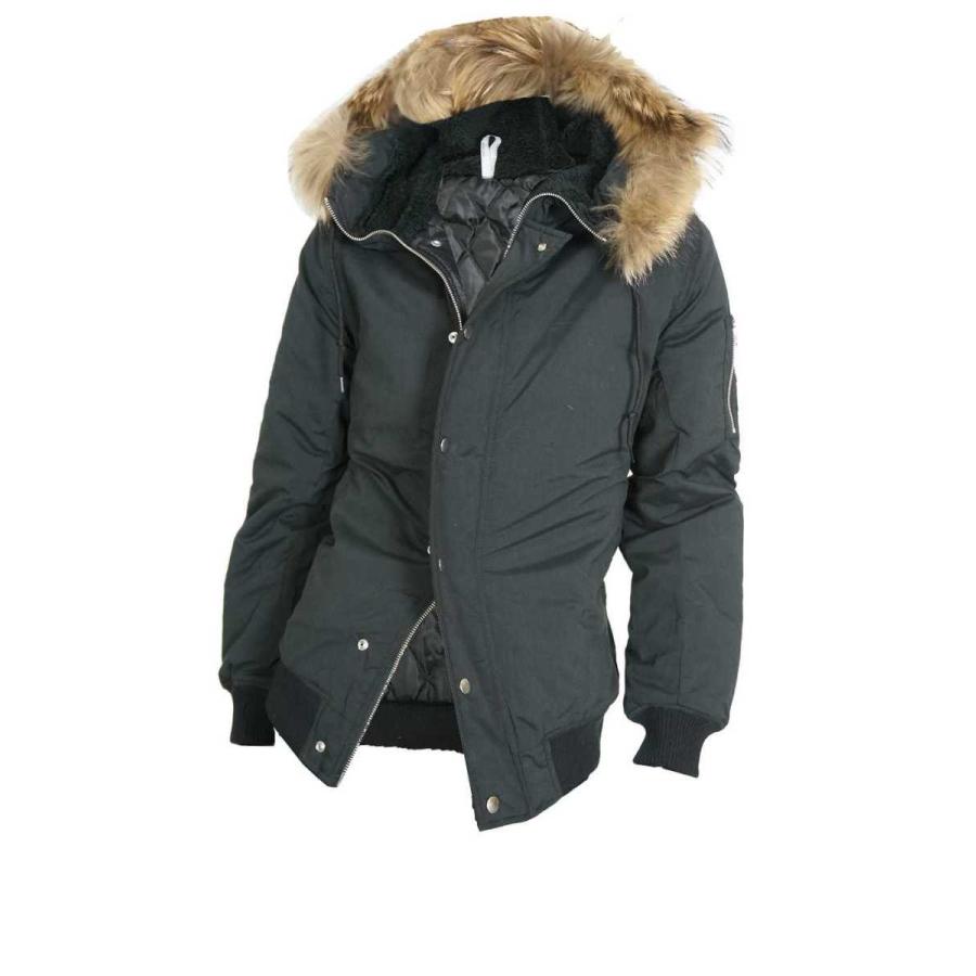 送料無料】 リアルファーミリタリーモッズコート ラクーンファー 中綿