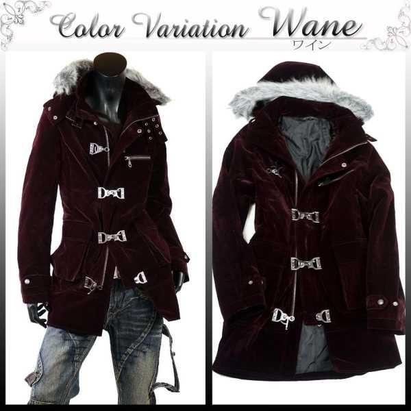 ベロアファイヤーマン コート メンズ ファーコート ベルベット