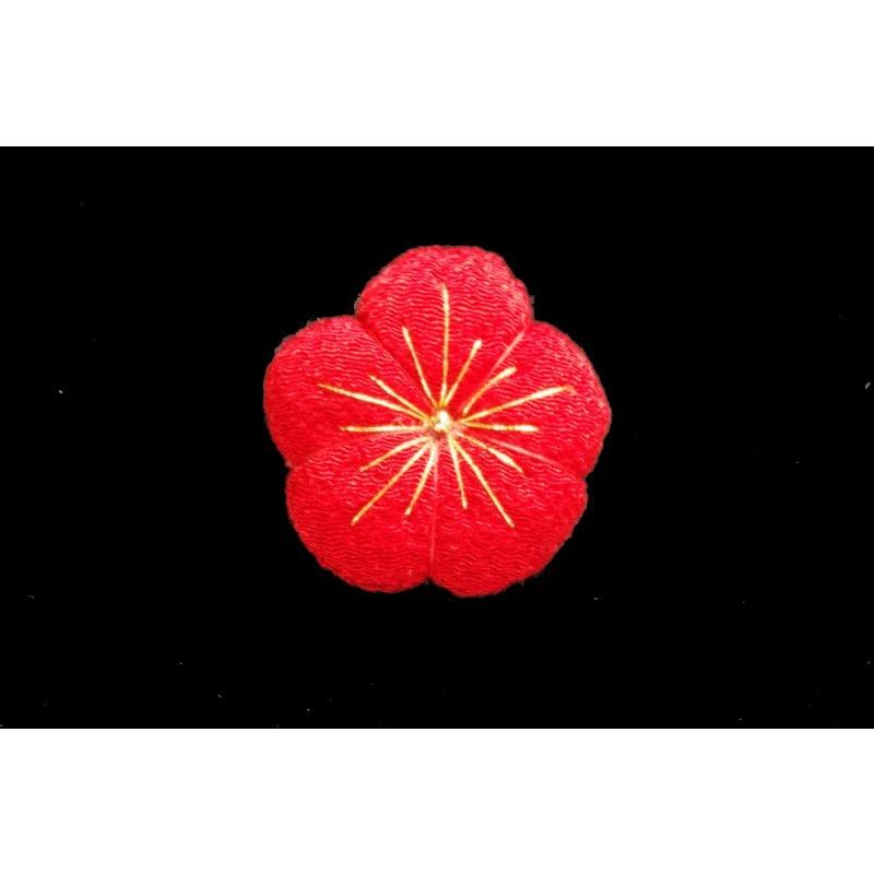 さげもん★直径25cm・５個5連 さげもん美草 さげわリング用 ちりめん梅花(赤大）さげ輪30〜35cm用