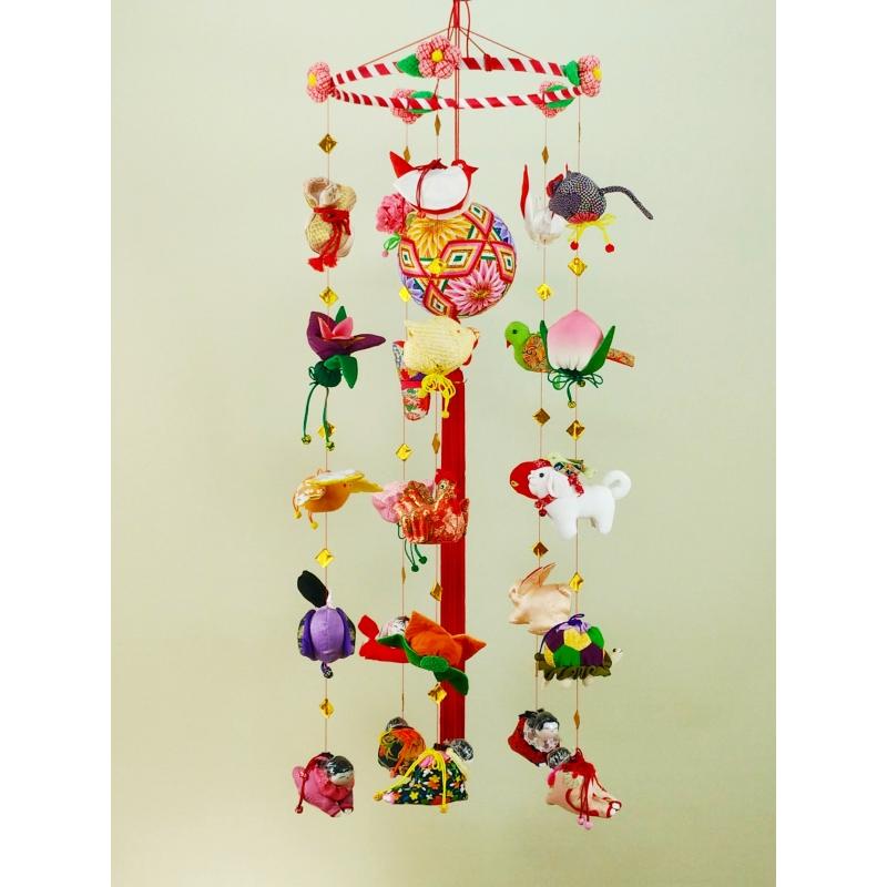 柳川さげもん美草 初雛のつるし飾り 正絹仕上【M209S】さげ飾り : 柳川