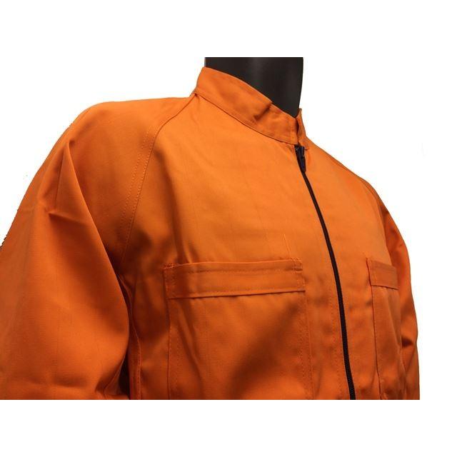 3着セット【在庫処分アウトレット】激安 つなぎ服 綿ポリ オレンジ