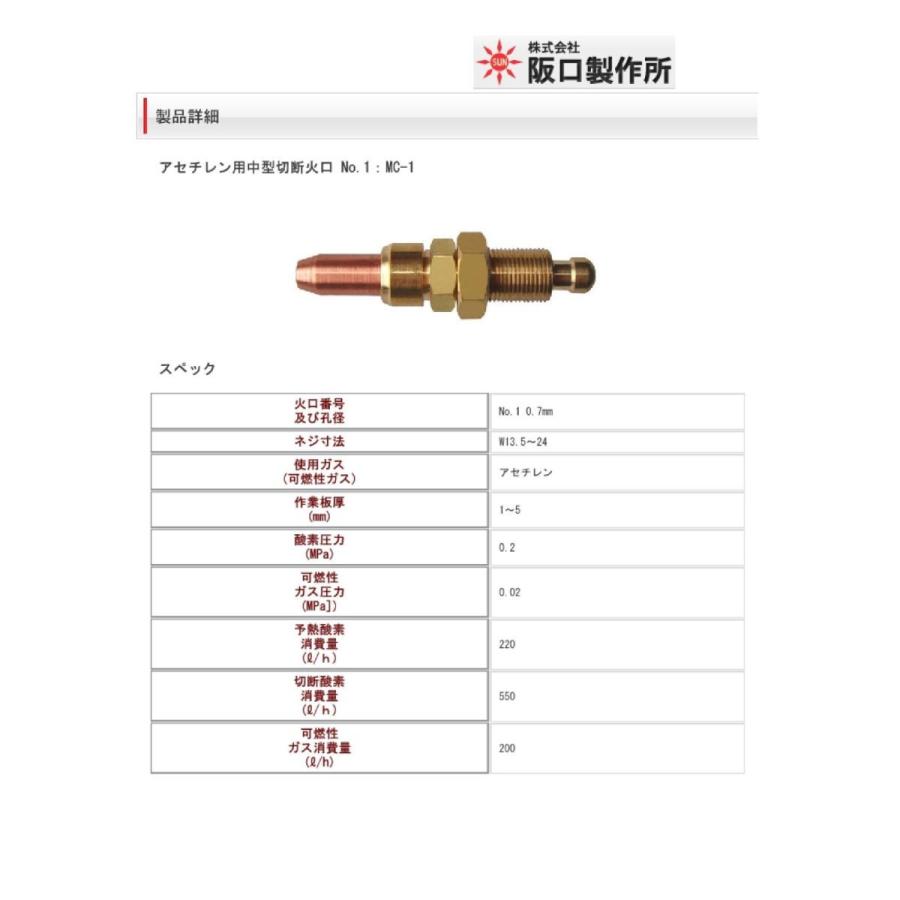 阪口製作所　中型切断器　CT-01（火口3本付）アセチレン用｜sah-net｜04