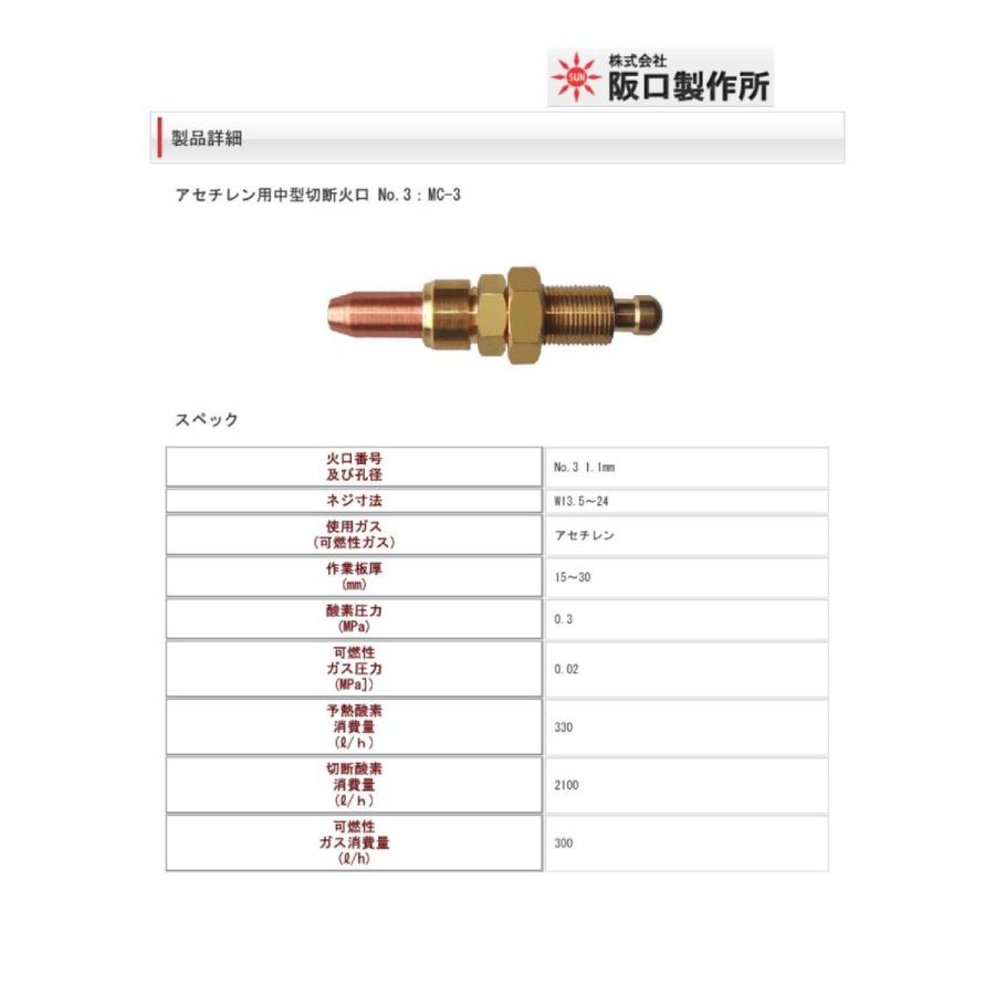 阪口製作所　中型切断器　CT-01（火口3本付）アセチレン用｜sah-net｜06