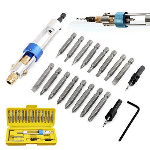 Manoch 20 Pcs Driver Bits Swivel Multi Screwdriver Head Half Time Quick