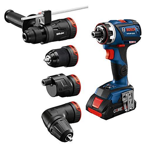 公式格安 ボッシュ GSR 18 V-535 FCB 15 18 V EC Brushless Connected-Ready Flexiclick?5-In-1 Drill/Driver Systemと (1) GFA 18-H SDS-plus?サイドハンドル付き回