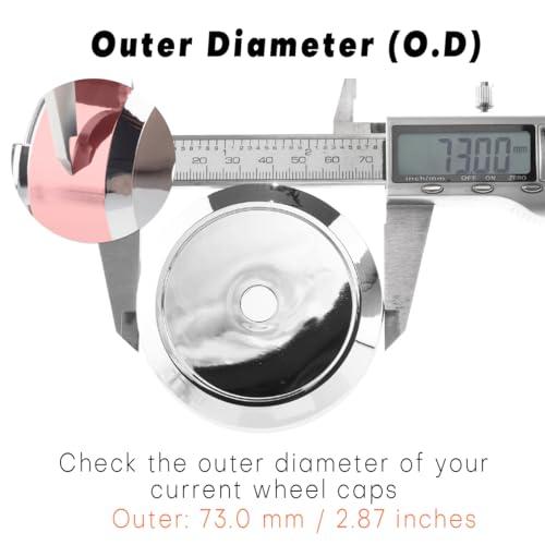 #1003-08#1003-06-04ダブホイールRPF 1ホイール用センターキャップクロームシルバー73 mm (2.87インチ) /69 mm (2.72インチ) 4個セット｜saharacanvas｜04
