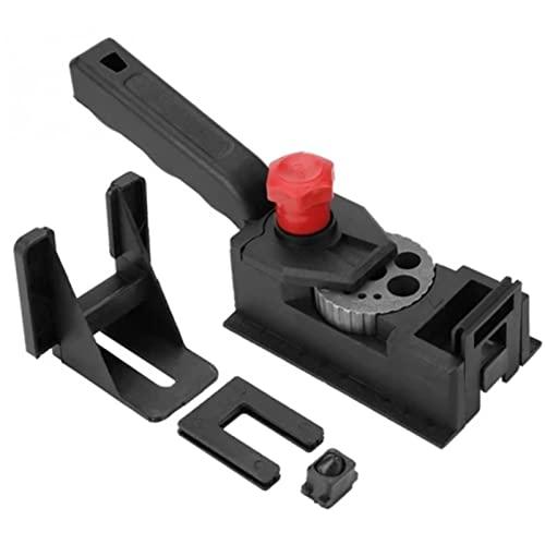 VALINKドリルホールジグ、アジャスタブル木工ドリルホールジグ、DIY木工ドリルビットリミットリングセット10穴312 mmパンチ