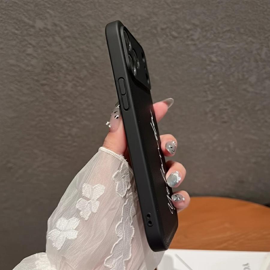 iPhone17Pro ケース 名入れ カスタマイズ PUレザー 耐衝撃