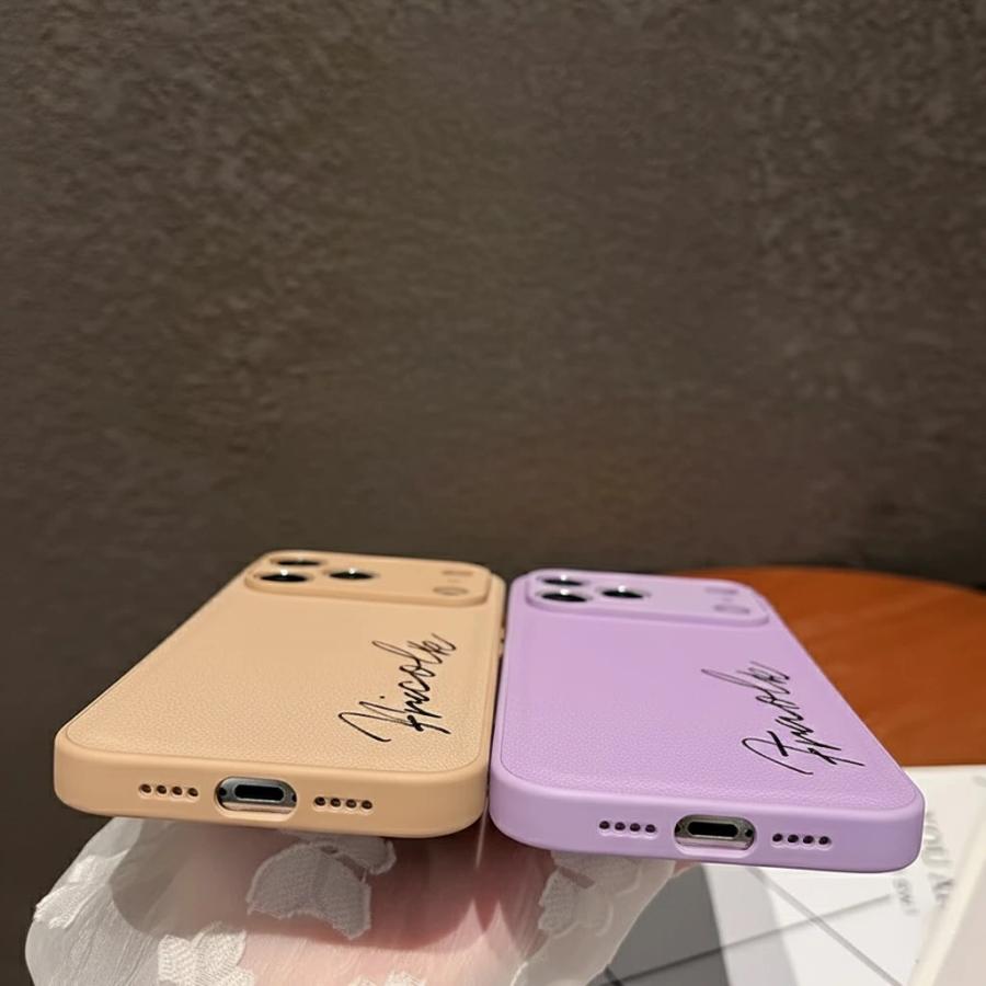 iPhone17Pro ケース 名入れ カスタマイズ PUレザー 耐衝撃