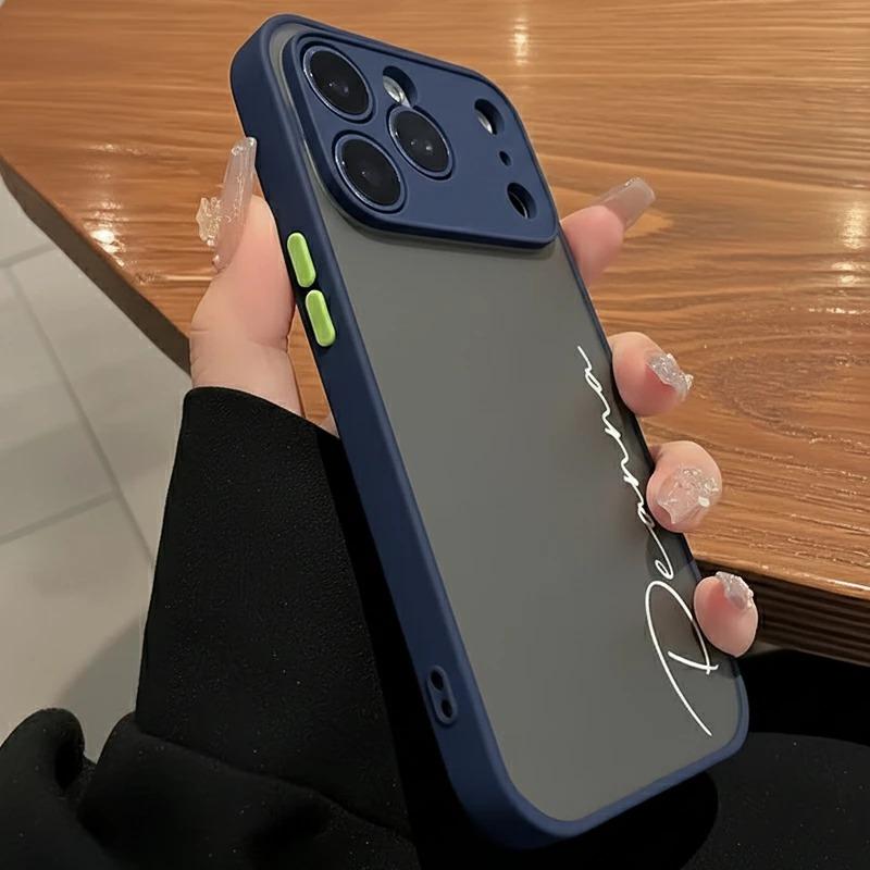 iPhone17Pro ケース 名入れ カスタマイズ フロスト加工 耐衝撃