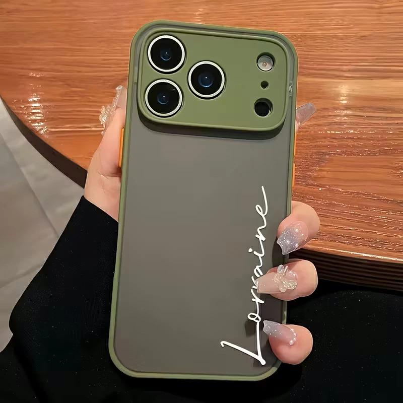 iPhone17Pro ケース 名入れ カスタマイズ フロスト加工 耐衝撃