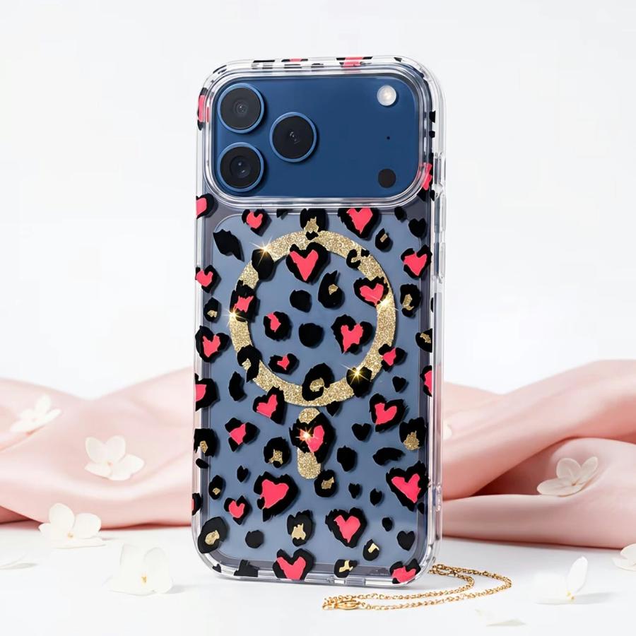 iPhone17 Pro ケース MagSafe対応 ヒョウ柄 Max iPhone Air カバー