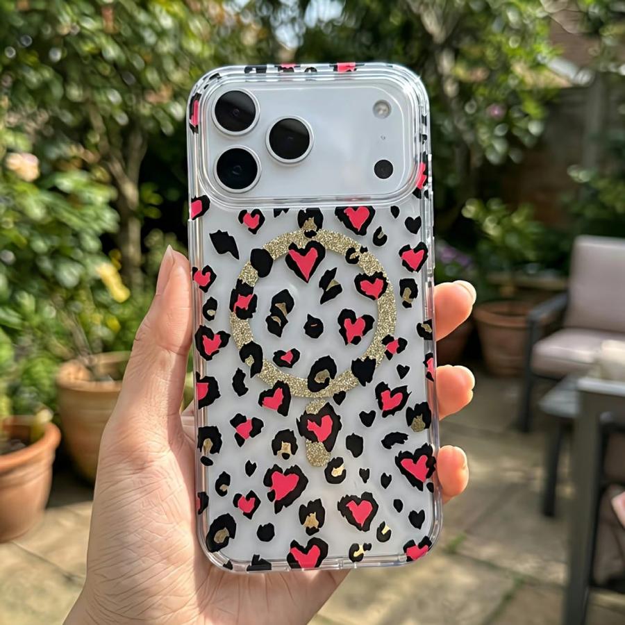 iPhone17 Pro ケース MagSafe対応 ヒョウ柄 Max iPhone Air カバー