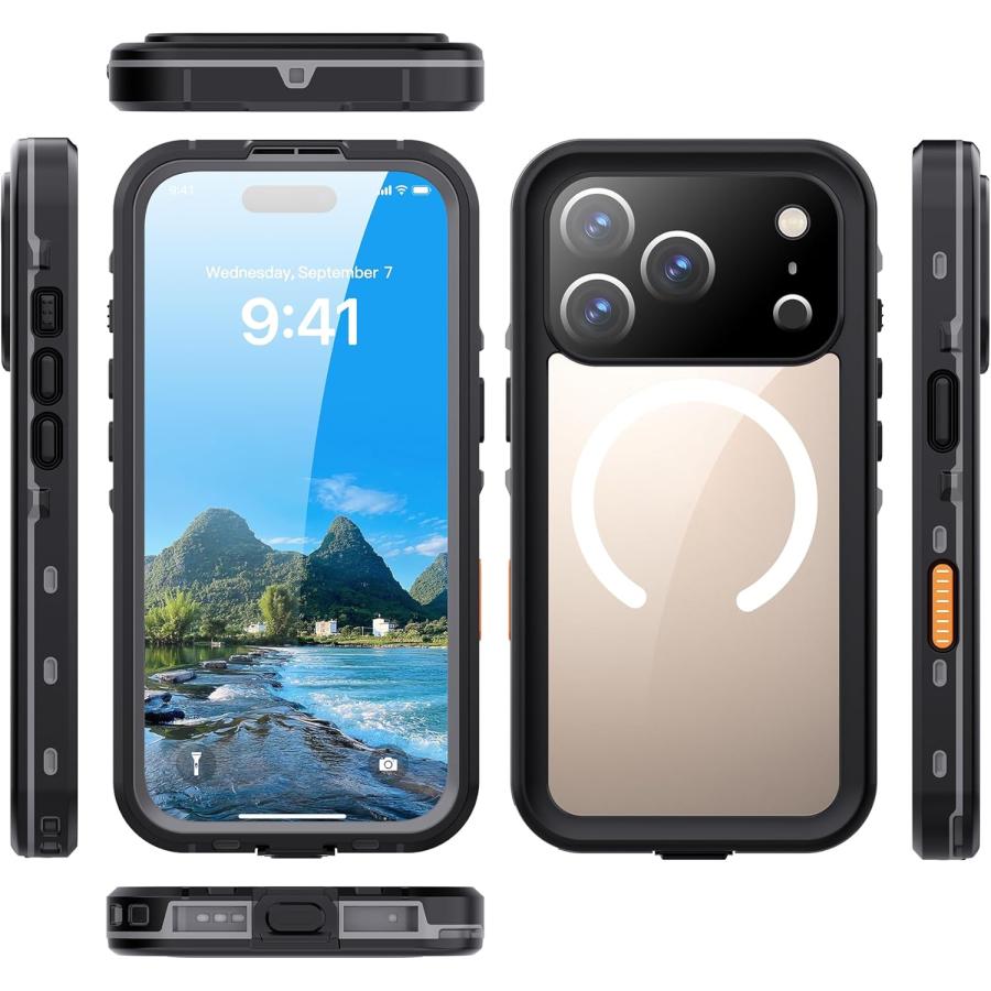 iPhone18 pro ケース iPhone17ケース 完全防水 360°保護 防塵