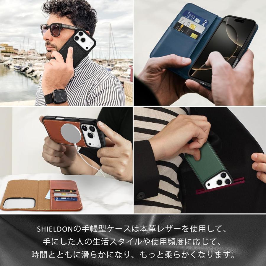 iPhone17ケース 手帳型 iPhone17pro ケース MagSafe 内蔵 2in1分離式