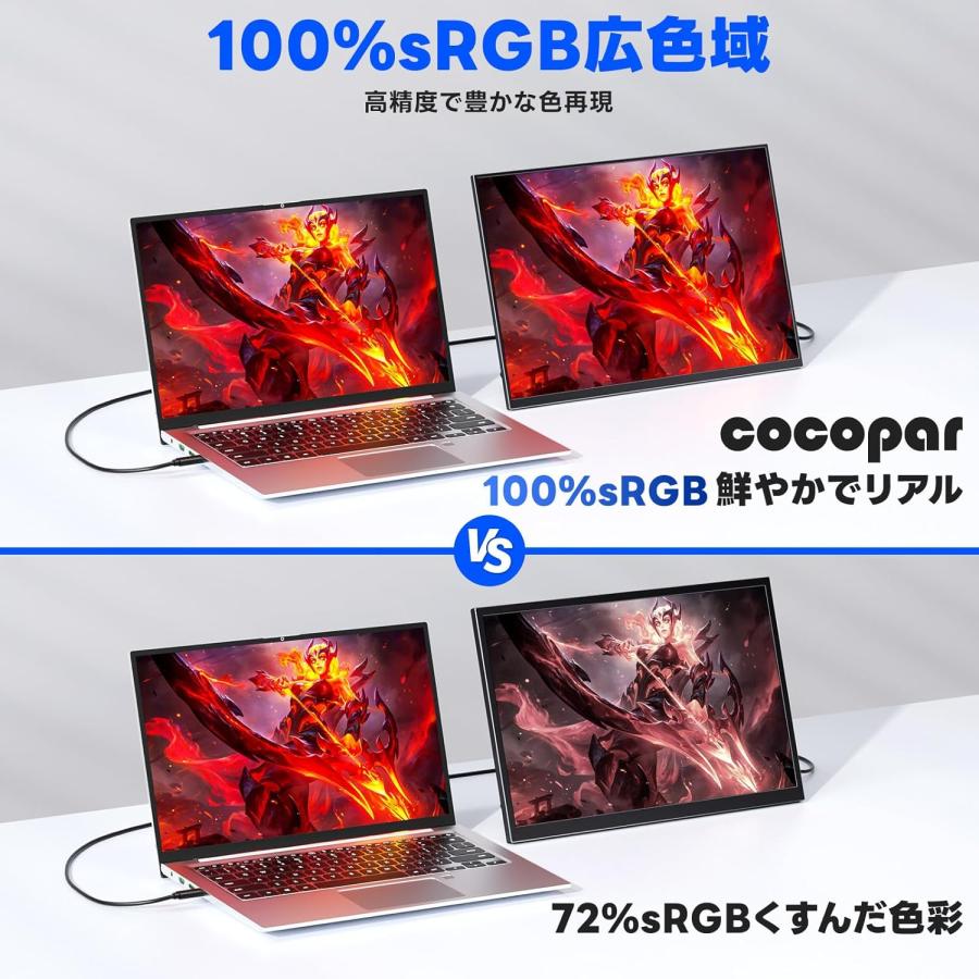 モバイルモニター 16インチ 2.5K 2560×1600 16:10 WQXGA 非光沢IPS