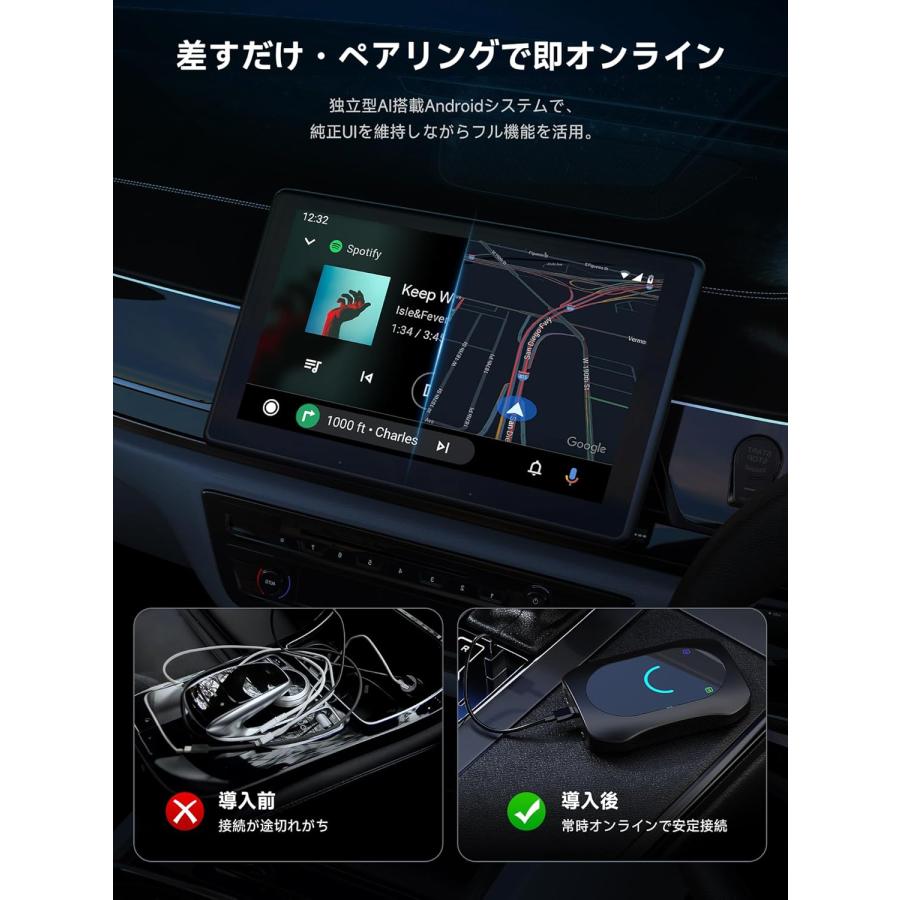 エーアイボックス CarPlay AI Box Android搭載アダプター HDMI入力