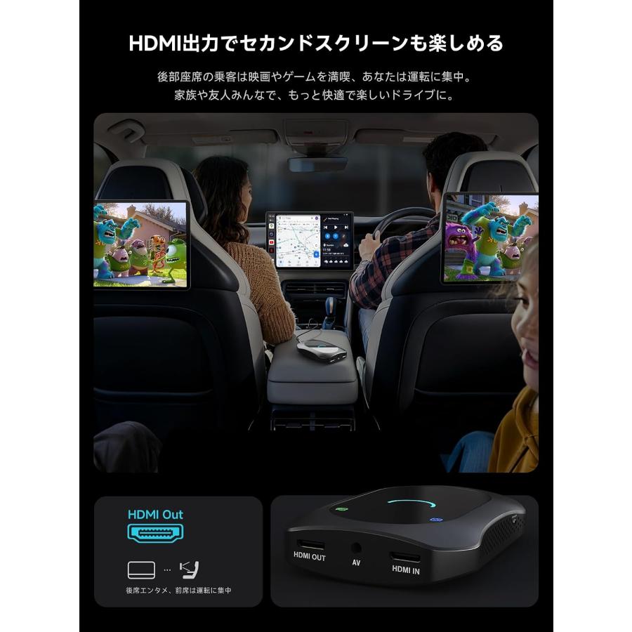 エーアイボックス CarPlay AI Box Android搭載アダプター HDMI入力