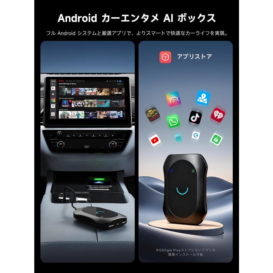 エーアイボックス CarPlay AI Box Android搭載アダプター HDMI入力