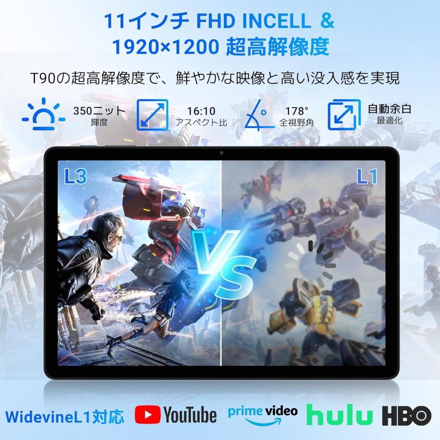 Android 16 タブレット 送料無料 8コアCPU tablet、8000mAh+Type-C充電