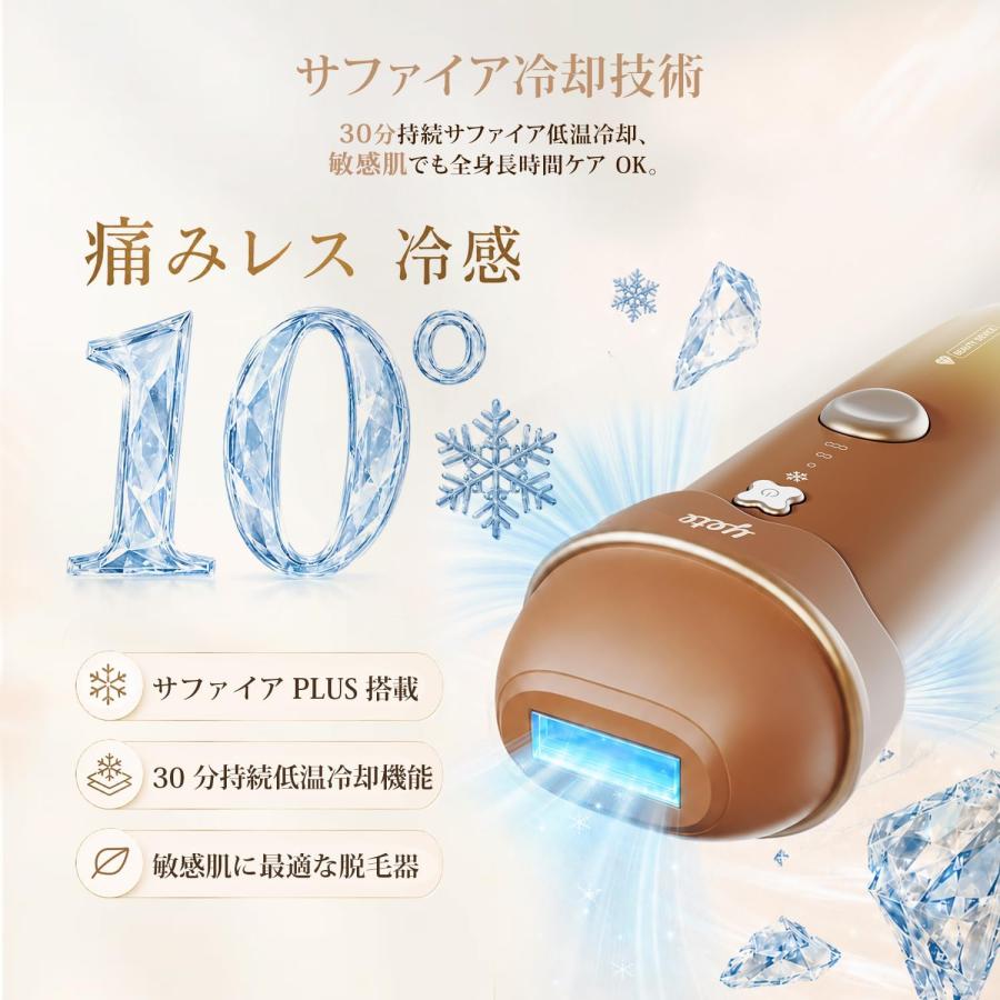 脱毛器 IPL 光美容器 サファイア冷却 10℃恒冷 28.8J トリプルパルス 4