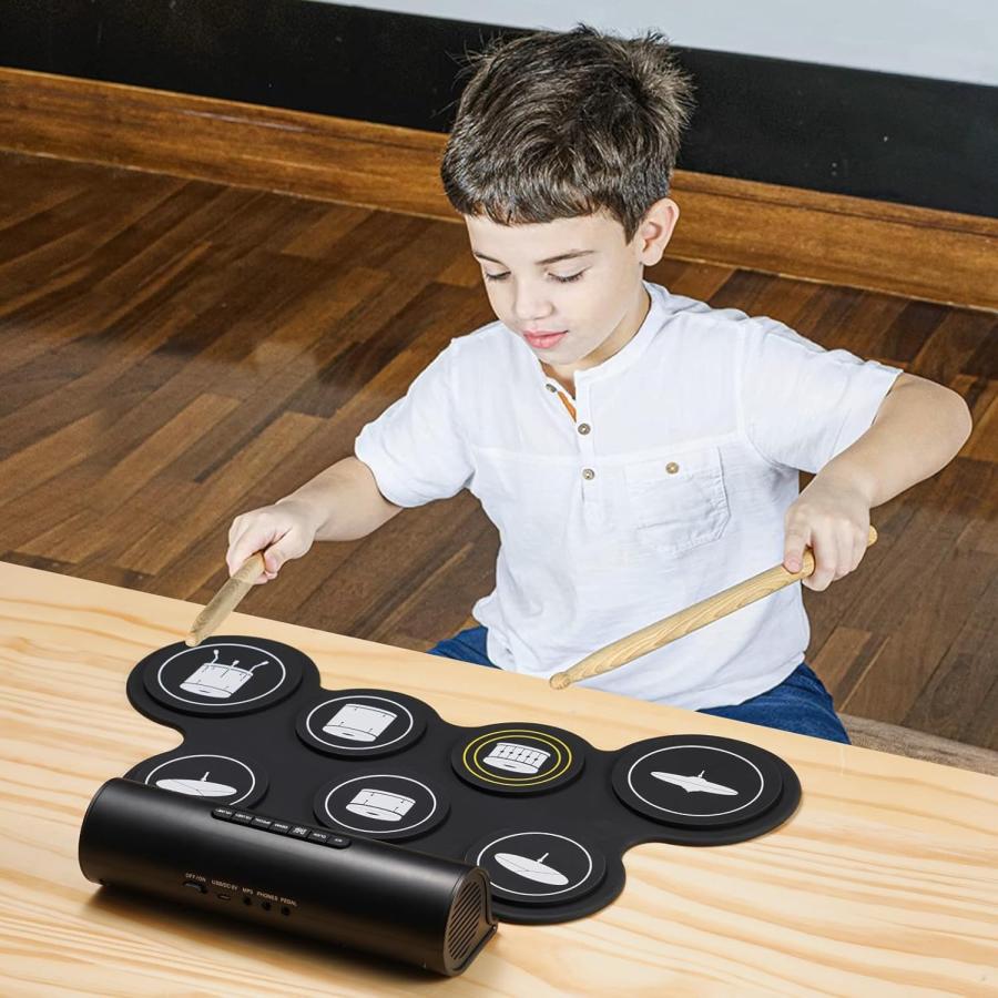 電子ドラム 巻ける ロールドラム 子供 初心者 ポータブルドラム USB