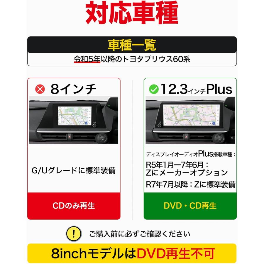 プリウス 60系専用 車載DVDプレーヤー 純正ディスプレイオーディオ対応