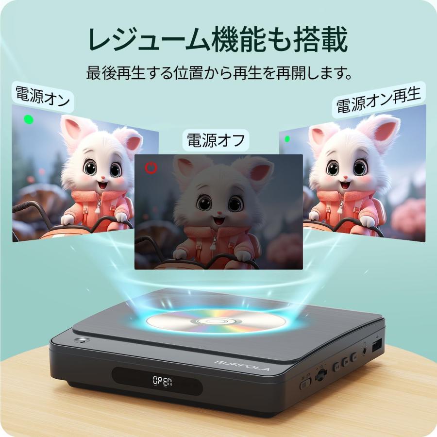 ミニDVDプレーヤー リージョンフリー CPRM対応 720P HDMI出力 3.5mm