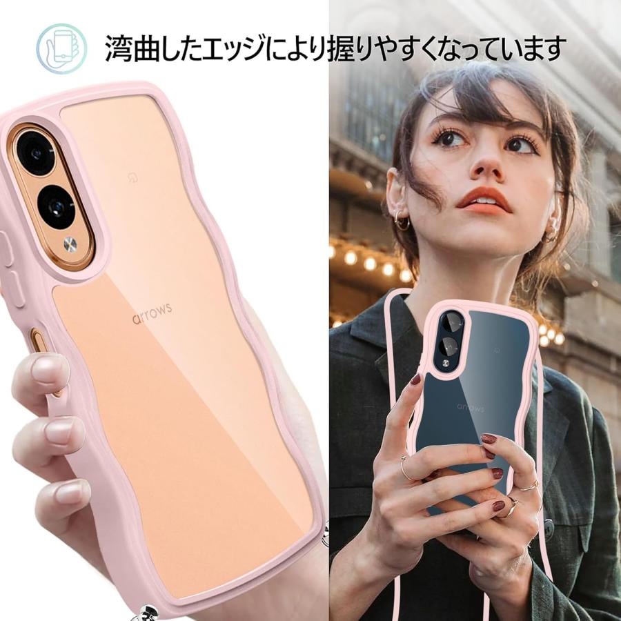Arrows We2 F-52E ケース ウェーブ クリア ショルダー ストラップ付き