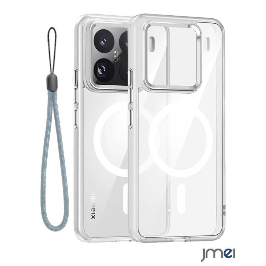 Xiaomi 15 ケース MagSafe ホワイト TPU+PC 指紋防止 マグネット 耐