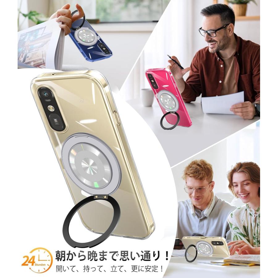 らくらくスマートフォンLite MR01 ケース クリア MagSafe au TPU 透明