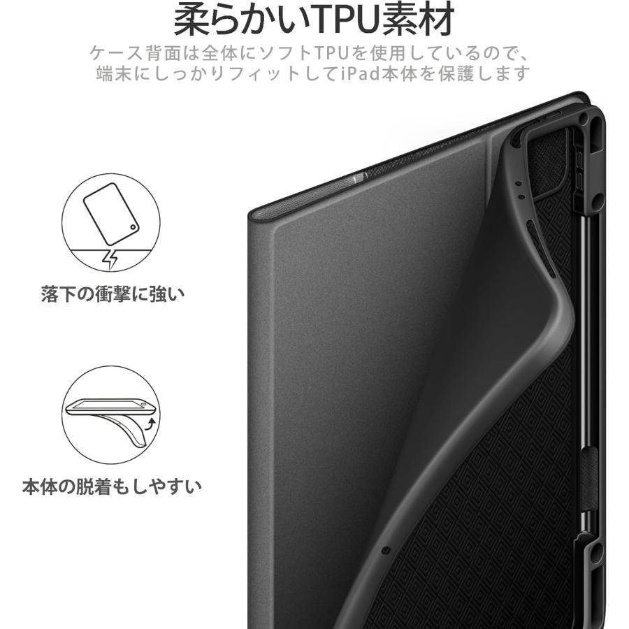 iPad Pro 12.9 ケース 2022 Apple Pencil第2世代 収納ホルダー付き