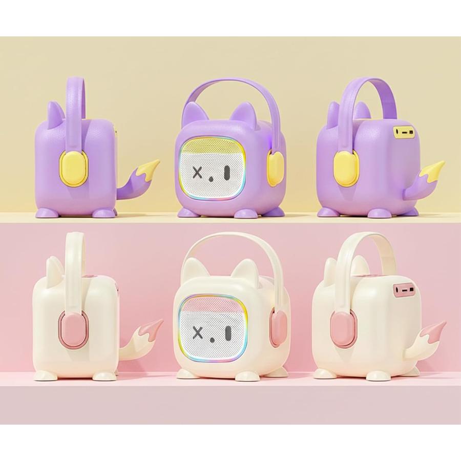 カラオケマイク カラオケセット Bluetooth 家庭用 ワイヤレス 小型 カラオケセット キッズ 子供 かわいい デザイン Bluetooth5.3