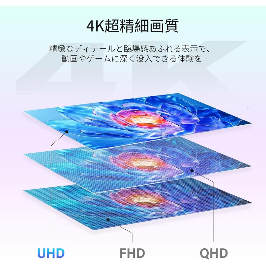 モバイルモニター 18.4インチ 4K 3840×2160 IPSパネル 非光沢