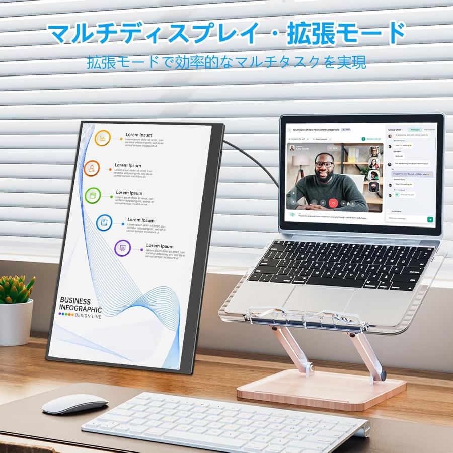 モバイルモニター 14インチ 1080P フルHD IPS 非光沢 軽量 730g 薄型