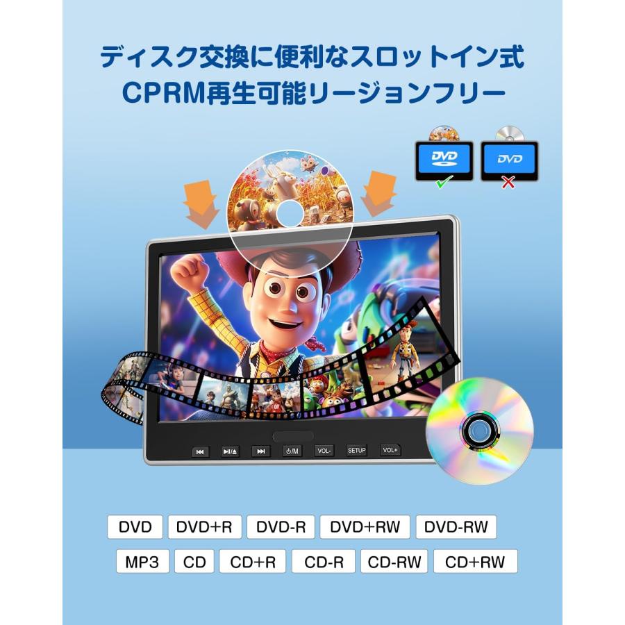 ヘッドレストモニター 10.1インチ 2台セット ポータブル Blu-ray dvd